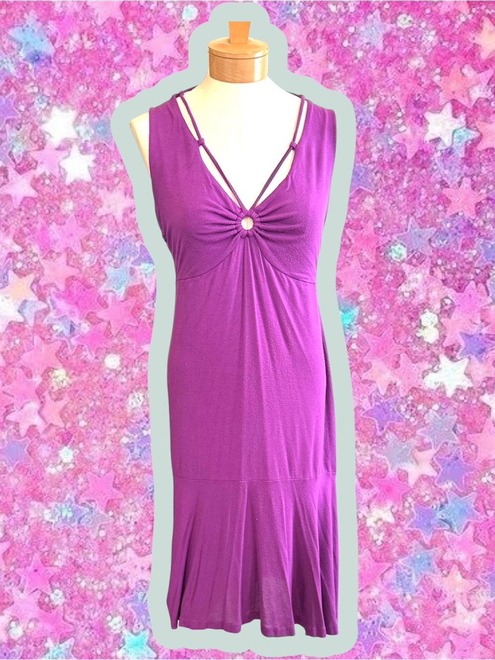 Lena Vintage Y2K 2000s fairy midi dress asymmetrical mini M xoxo Bebe fairycore